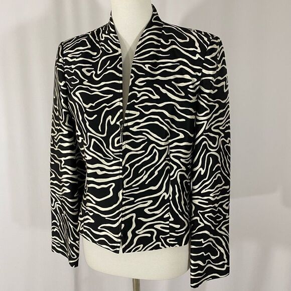 Talbots Animal Print Silk Jacket - Picture 2 of 7